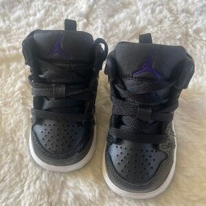 Nike Baby Walker Shoes - Black and Purple
